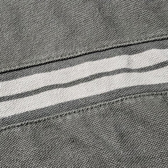 Vintage Eddie Bauer Green Striped Cotton Short Sleeve Polo L - Picture 2 of 9